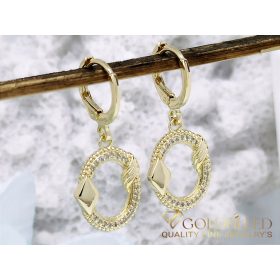 Goldfilled antialergické náušnice 34mm 14K farba