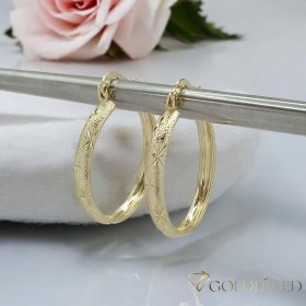   Goldfilled Antiallergén  kruhové náušnice 30mm 14K farba	