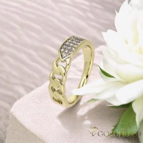   Antialergický prsten „Goldfilled” v různých velikostech, barva 14K