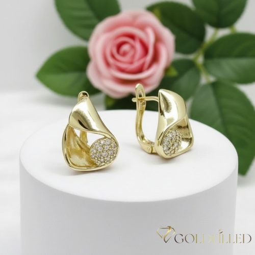 Goldfilled antialergénne náušnice 17 mm 14K farba