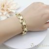 Antialergénny pozlátený náramok „Goldfilled“, dĺžka 17,5 cm a šírka 14mm, farba 14K