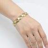 Antialergénny pozlátený náramok „Goldfilled“, dĺžka 17,5 cm a šírka 14mm, farba 14K