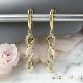 Goldfilled Antialergénne Náušnice 50mm 14K farba