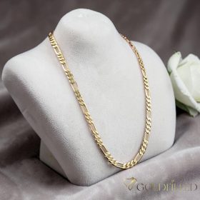   Antialergický pozlátený "Figaro" náhrdelník „Goldfilled“, vo viacerých veľkostiach a 3,5 mm  hrubý, 14K farba