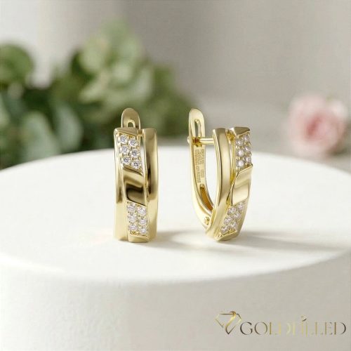 Goldfilled antialergénne náušnice 17 mm 14K farba