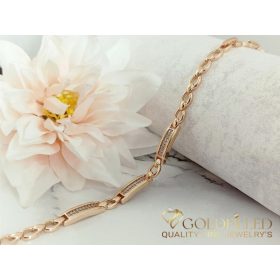   Antialergénny pozlátený náramok „Goldfilled“, dĺžka 17 cm a šírka 5,5 mm, farba 14K