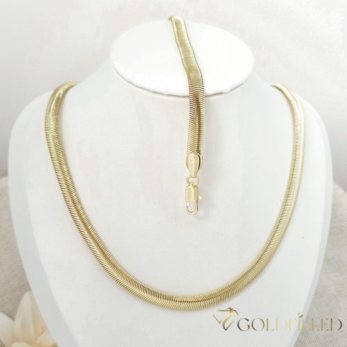 Antialergénny Goldfilled Náhrdelník 45cm/6mm + Náramok 19cm , farba 14K