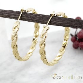   Goldfilled Antialergenní   kruhové náušnice 35mm 14K farba	