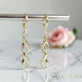 Goldfilled antialergické náušnice 42mm 14K farba