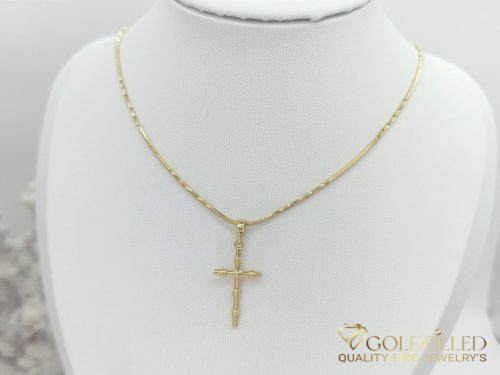 Antialergická Goldfilled náhrdelník 55cm/1mm + prívesok, farba 14K
