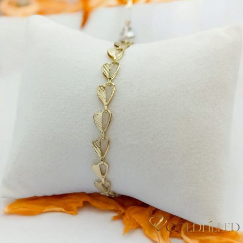 Antialergénny pozlátený náramok „Goldfilled“, dĺžka 19 cm a šírka 6 mm, farba 14K