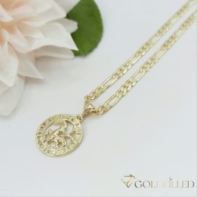   Goldfilled antialergický náhrdelník 50cm / 4 mm + prívesok Kozorožec 14K farba