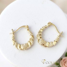 Goldfilled antialergénne náušnice 25 mm 14K farba