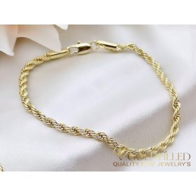   Antialergénny pozlátený náramok „Goldfilled“, dĺžka 19 cm a šírka 3 mm, farba 14K