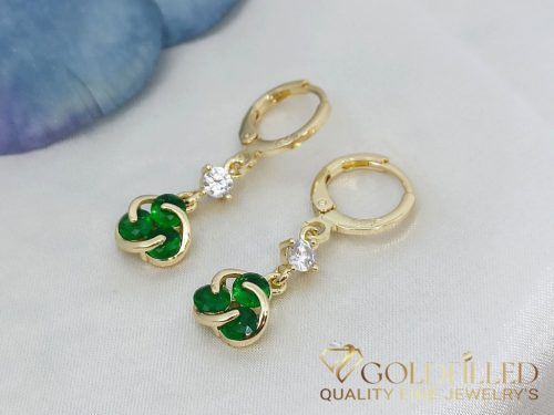Goldfilled antialergické náušnice 30mm 14K farba