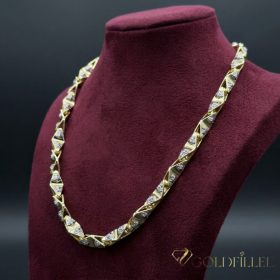   Goldfilled Antialergénny Luxusný Barakka Náhrdelník 70cm Dlhý a 11mm Široký (170g ! ) Farba 14K Multikolor