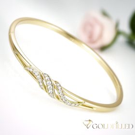   Antialergický náramek „Goldfilled” 7-4mm (14K)  priemer 60mm "otvárateľný"