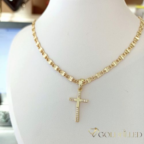 Antialergická Goldfilled náhrdelník 50cm/4mm + prívesok, farba 14K