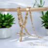 Antialergická Goldfilled náhrdelník 45cm/4mm + prívesok, farba 18K