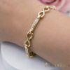 Antialergénny pozlátený náramok „Goldfilled“, dĺžka 17 cm a šírka 5 mm, farba 14K