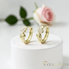 Goldfilled Antiallergén Náušnice 13mm 14K farba	