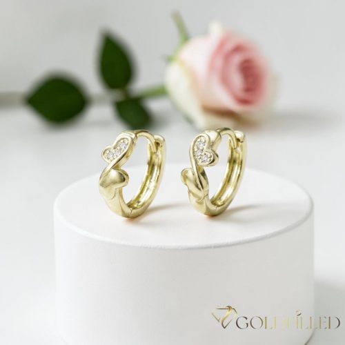 Goldfilled Antiallergén Náušnice 13mm 14K farba	