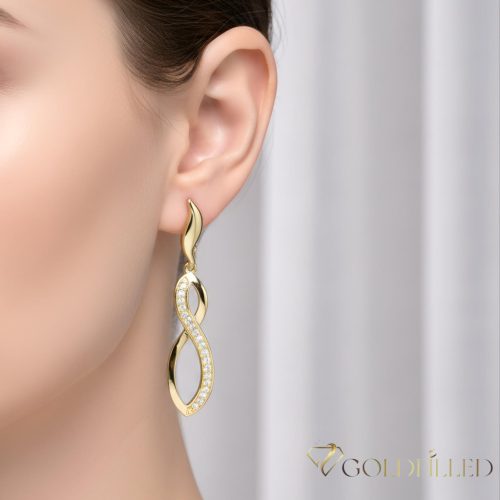 Goldfilled Antialergénne Náušnice 50mm 14K farba