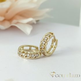Goldfilled antialergénne náušnice 14 mm 14K farba 