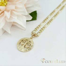   Antialergický náhrdelník Goldfilled 45cm / 4mm + prívesok váhy 14K farba