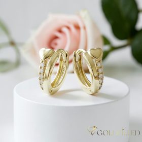 Goldfilled Antiallergén Náušnice 9mm 14K farba	