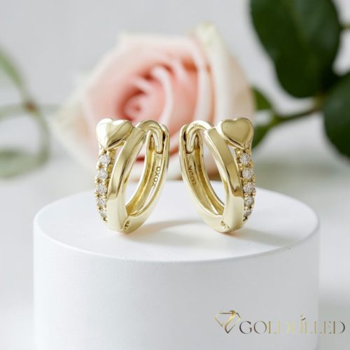 Goldfilled Antiallergén Náušnice 9mm 14K farba	