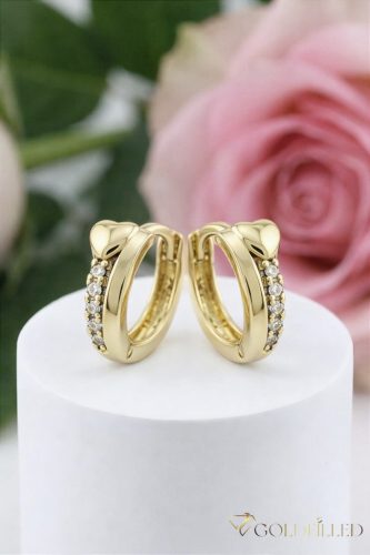 Goldfilled Antiallergén Náušnice 9mm 14K farba	