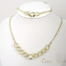   Antialergénny Goldfilled Náhrdelník 45cm/3-12mm + Náramok 17-20cm farba 14K