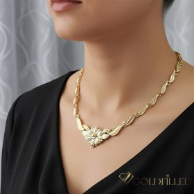   Exkluzivní antialergický náhrdelník „Goldfilled” 45cm/6-20mm, 14 K vícebarevný