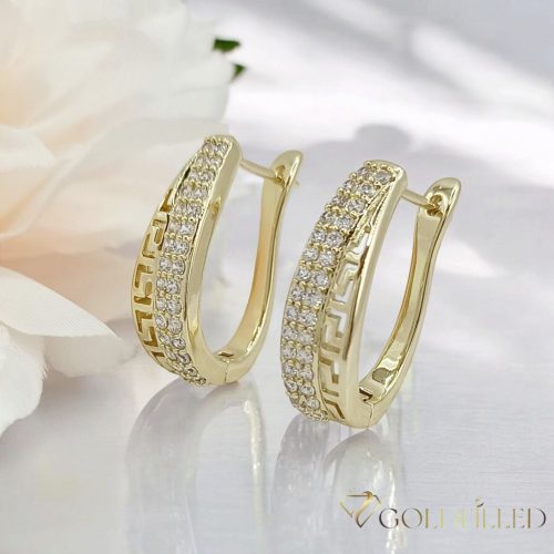 Goldfilled antialergénne náušnice 25 mm 14K farba