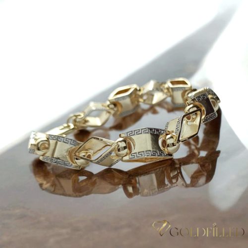 Antialergický náramek „Goldfilled” 24cm /11mm, vícebarevný