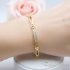 Antialergénny pozlátený náramok „Goldfilled“, dĺžka 17 cm a šírka 4 mm, farba 14K