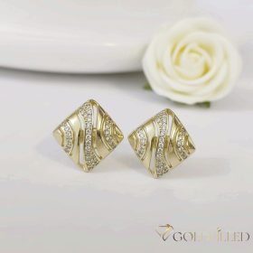 Goldfilled antialergénne náušnice 17 mm 14K farba