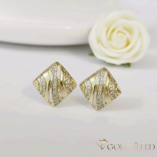 Goldfilled antialergénne náušnice 17 mm 14K farba