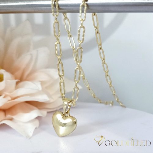 Antialergická Goldfilled náhrdelník 60cm/3mm + prívesok, farba 14K