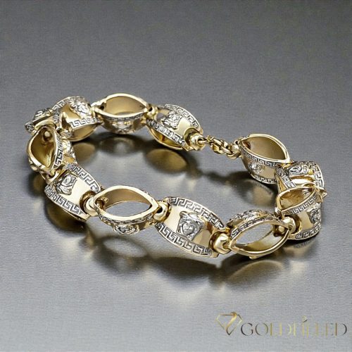 Antialergický náramek „Goldfilled” 22cm /11mm, vícebarevný