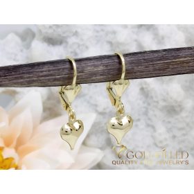 Goldfilled antialergické náušnice srdce 27mm 14K farba