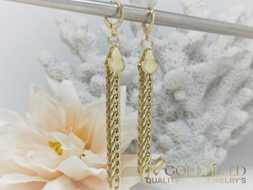 Goldfilled antialergické náušnice Luxury 78mm 14K farba