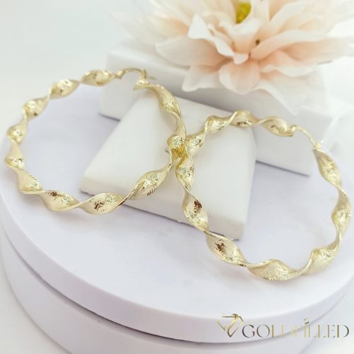 Goldfilled Antialergenní  Kruhové náušnice 60mm 14K farba	