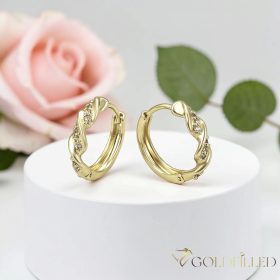 Goldfilled antialergénne náušnice 16 mm 14K farba