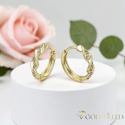 Goldfilled antialergénne náušnice 16 mm 14K farba