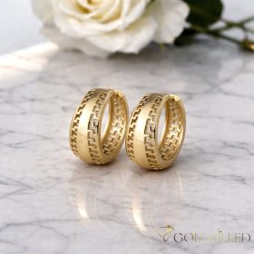 Goldfilled antialergénne náušnice 20 mm 18K farba