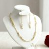 Antialergénny Goldfilled Náhrdelník 45cm/2-6mm + Náramok 17cm + Náušnice, farba 14K