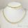 Antialergénny Goldfilled Náhrdelník 45cm/3-5mm + Náramok 17-20cm , farba 14K
