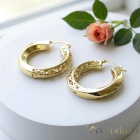   Goldfilled Antialergenní   kruhové náušnice 35mm 14K farba	